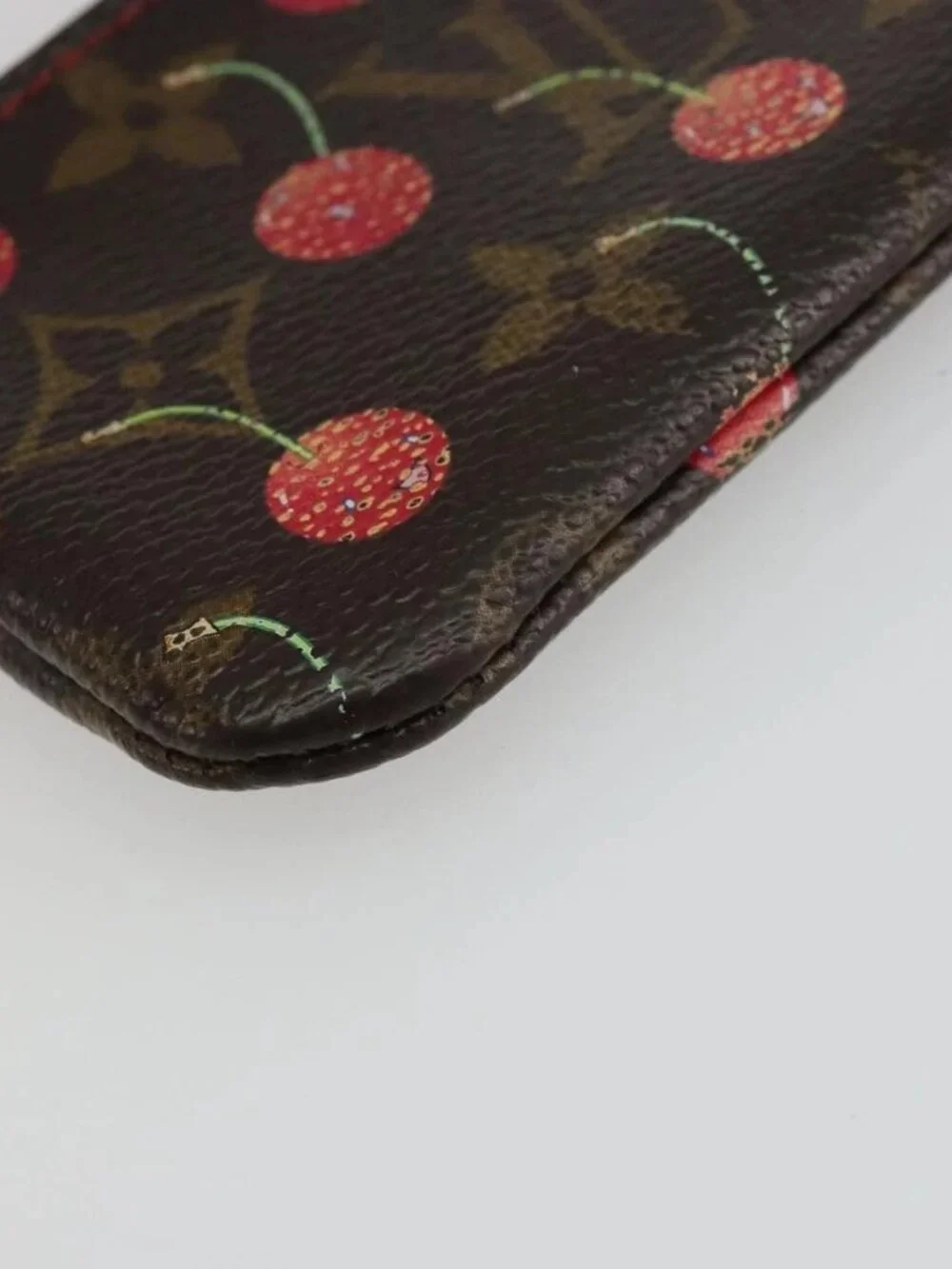 LOUIS VUITTON Monogram Cherry Pochette Cles Coin Purse M95042 LV Auth bs35761